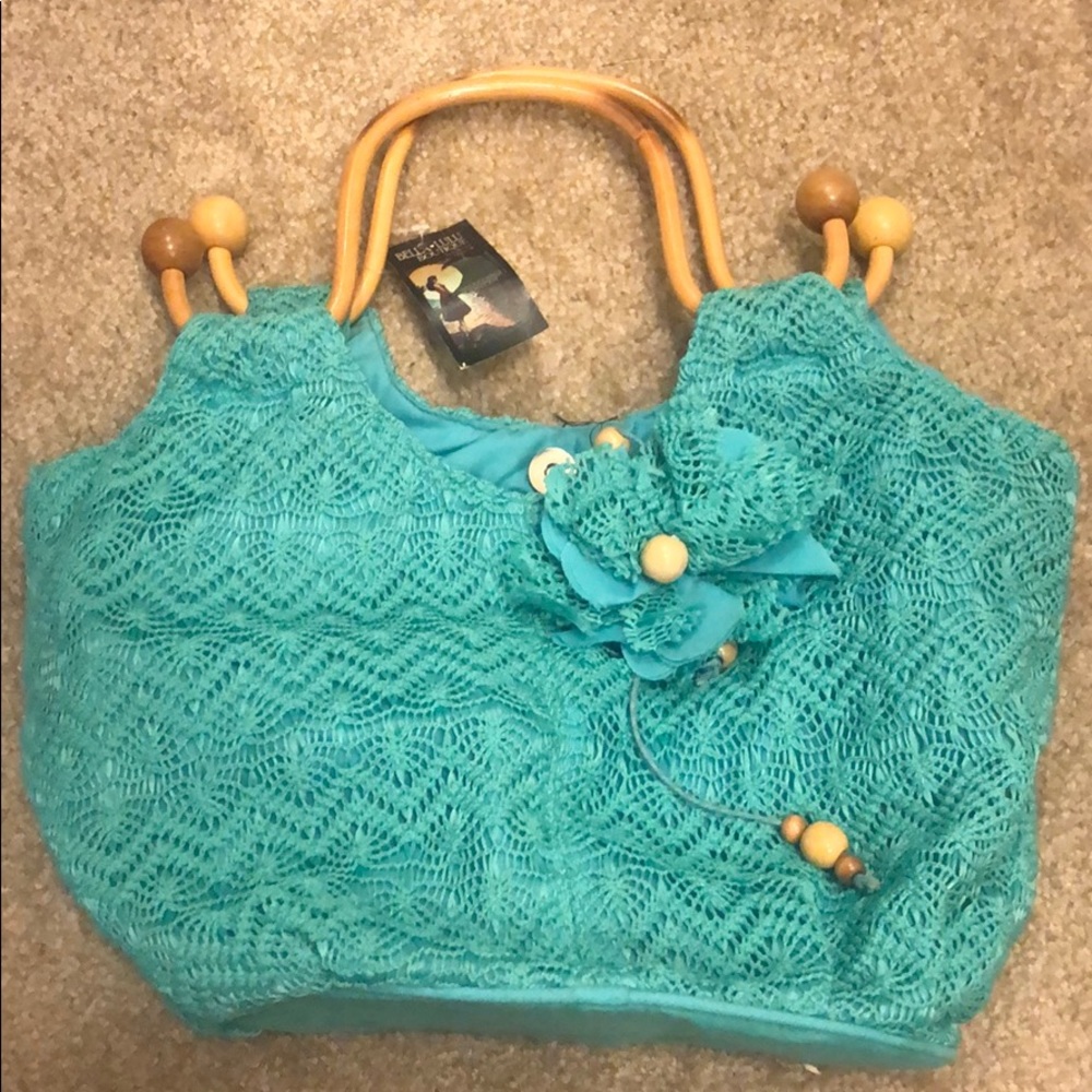 Turquoise handbag